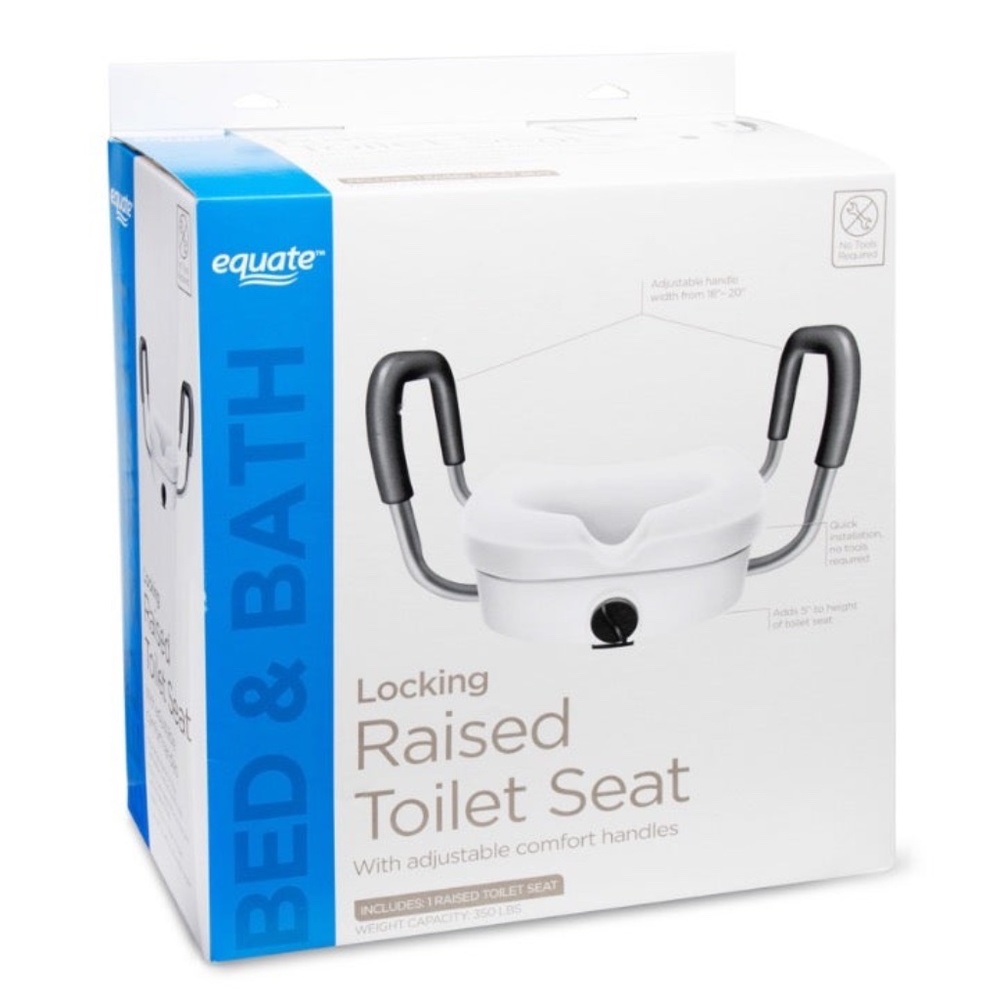 Equate Raised Toilet Seat With Handles